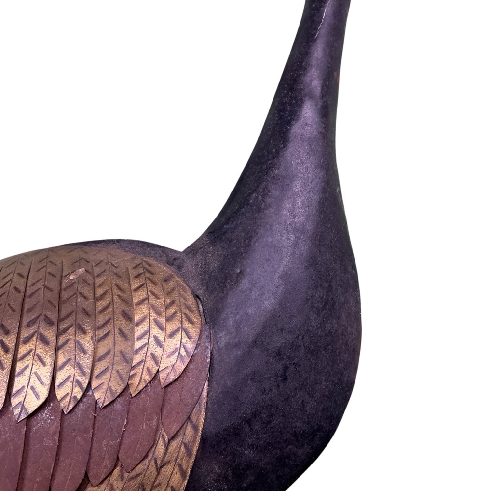 Vintage mid-century metal sculpted bird 11x18 hand made in the USA - Picture 8 of 8